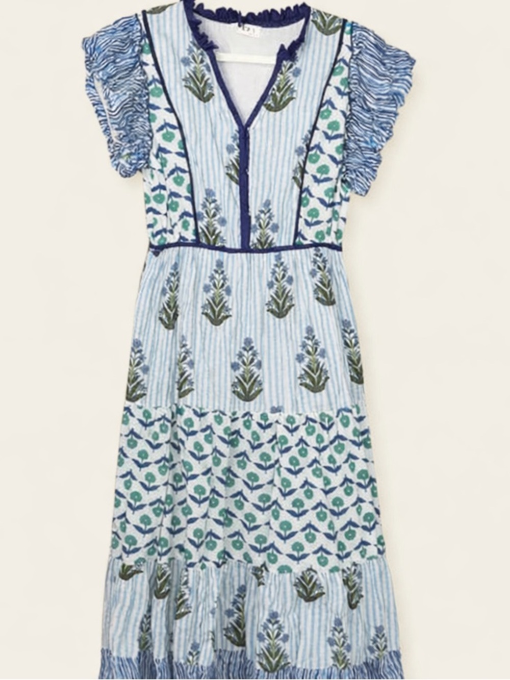 THML Eloise blue floral dress - size small